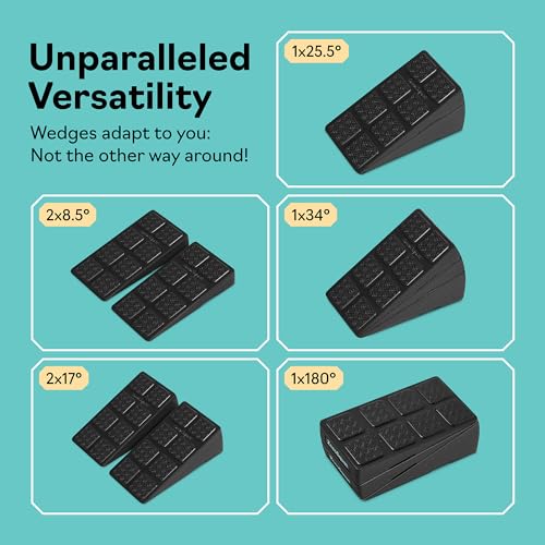 Squat Wedge Block Set - 960 LBS Capacity Slant Board - Classic & Black