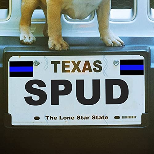 Reflective Police License Plate Stickers - 10 Pack, 1.5" x 1"