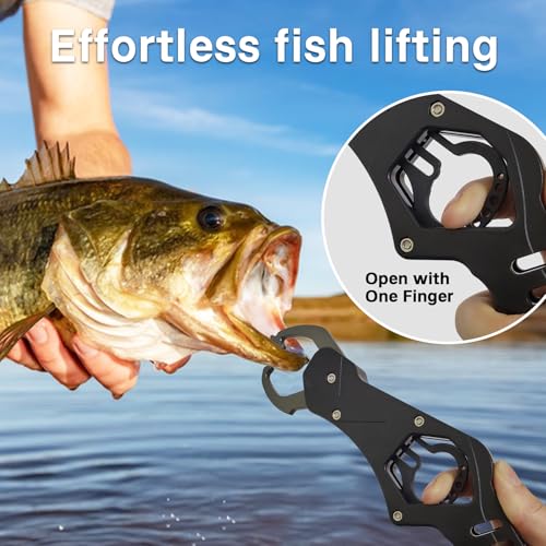 Aluminum Pistol-Grip Fish Lip Gripper Tool - Blue