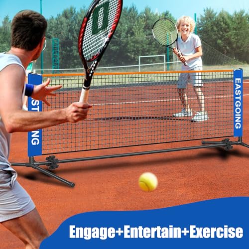10 ft Portable Soccer Tennis & Pickleball Net - Blue and Black