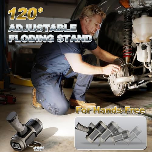 LiangJJ 2,000,000 Lumens Zoomable Rechargeable Spotlight Flashlight Gray
