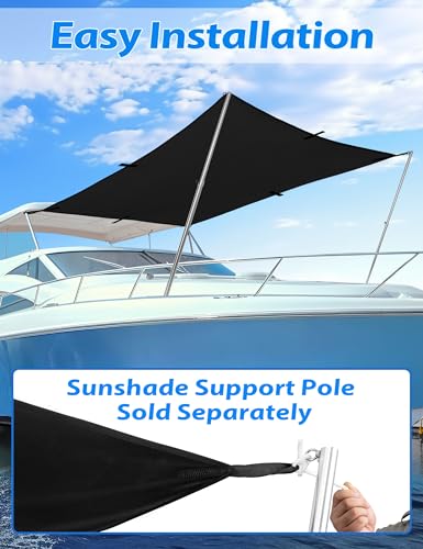 BLUEWING 6x7x5ft Waterproof Boat Sunshade Canopy for Fishing Boats