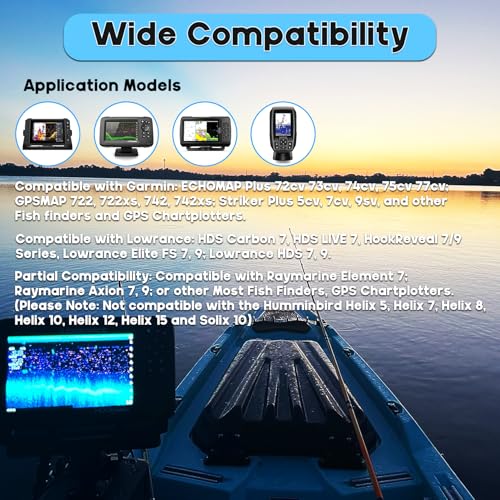 EDS RDPLT 2.9x7.8 Inch Universal Fish Finder Mount with 360° Rotation for Garmin Lowrance Humminbird Raymarine