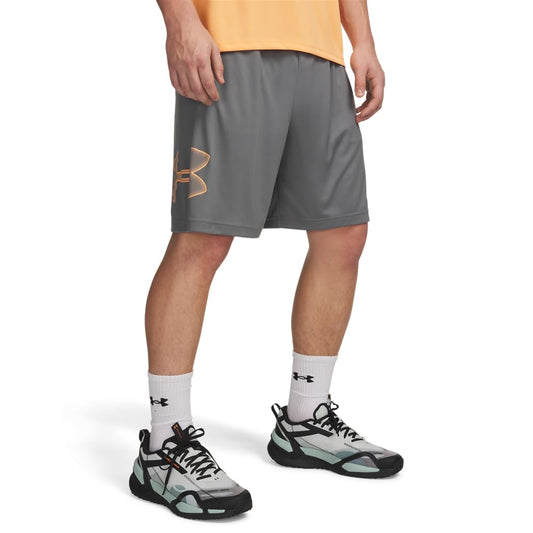 Under Armour Men's Tech Graphic 10" Shorts, (709) Clay Green / / Orange Bloc, XX-Large Tall