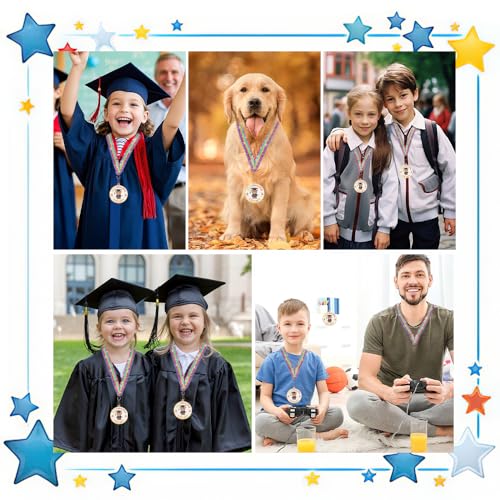 Kindergarten Graduation Medal with Rainbow Ribbon - Style 3