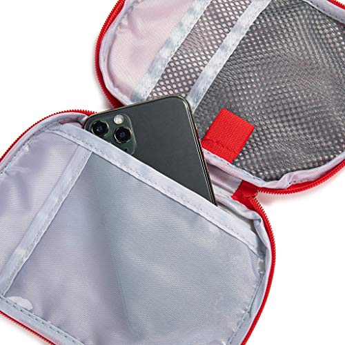 Compact Empty First Aid Bag with Section Dividers - 7x5 inch