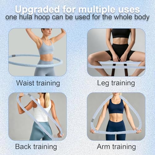 Weighted Hula Hoop for Weight Loss - 2.65lb Silent Cooling Design