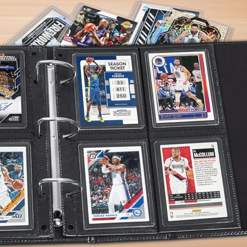 Top Loader Sleeves 4-Pocket Trading Card Storage Refill Binder Pages