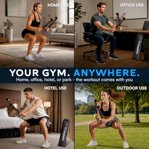 GlowHorizon Cordless Weighted Battle Ropes for Home Gym, Portable Resistance Workout Equipment