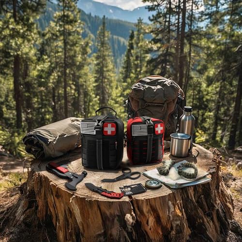 THRIAID 190-Piece Emergency Survival First Aid Kit with Tactical Gear & Molle Pouch