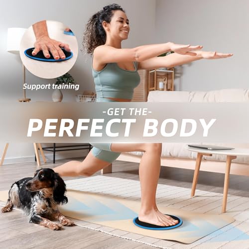 Exercise Sliders for Pilates & Yoga - Blue Fitness Discs (2pcs)