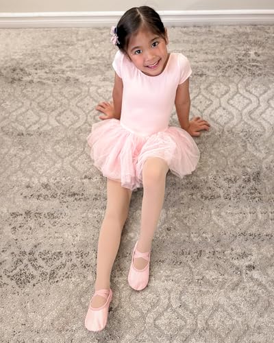 Toddler Ballet Shoes - Ballet Pink, Lace-Free PU Leather with Cushioning