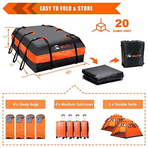 20 Cubic Feet Waterproof Rooftop Cargo Carrier Bag - Soft Shell Luggage
