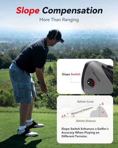 Golf Range Finder - 1200 Yards, 7X Magnification, Slope Tech