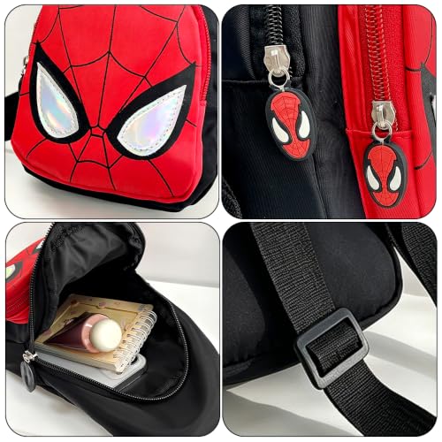 ACZHHZC Spider Cartoon Crossbody Backpack Sp1 Small Sling Bag for Men Women
