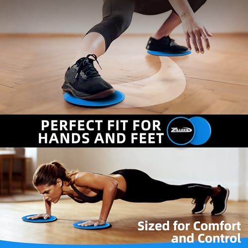 Exercise Sliders for Pilates & Yoga - Blue Fitness Discs (2pcs)