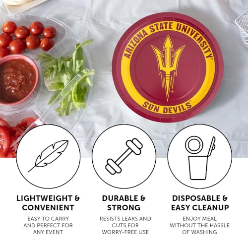 Arizona State University 20-Count 9-Inch Paper Plates - Officially Licensed