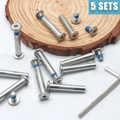 32mm Inline Skate Wheel Replacement Screws - Metal Socket Set - Pack of 5
