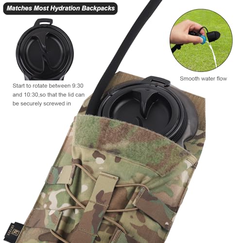 PETAC GEAR 1.5L / 3L Tactical Hydration Pack MC / 1.5L Set Molle Water Bladder Daypack