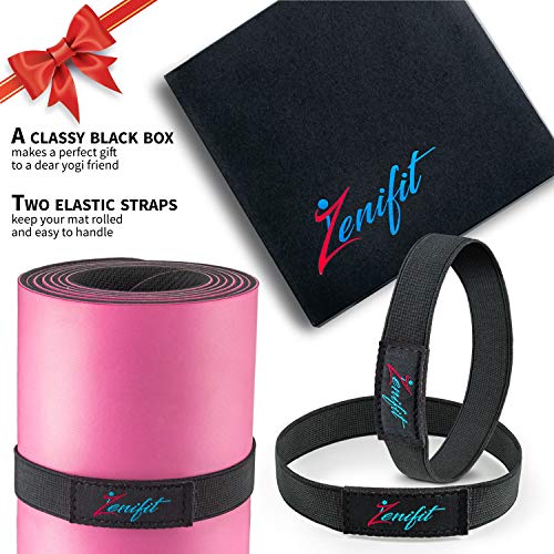 Yoga Mat Bag with Pockets for Women - Black, Fits 72" Mats