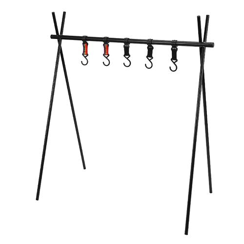 Alomejor Camping Hanging Rack, Lightweight Portable Tripod Storage Organizer, Outdoor Gear | for Hiking Backpacking Campers Enthusiasts