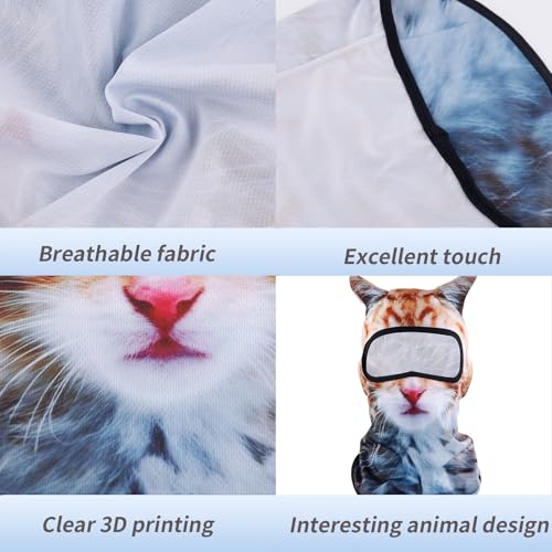 3D Cat Ski Balaclava Face Mask with Ears - Style 1