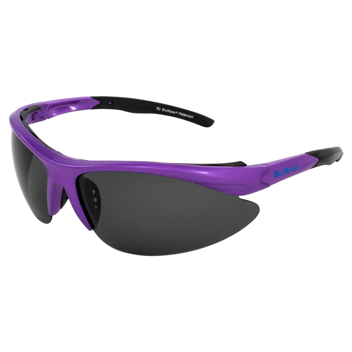 BluWater Islanders 2 Sports Polarized Sunglasses for Women Purple Frame w/Gray Lenses