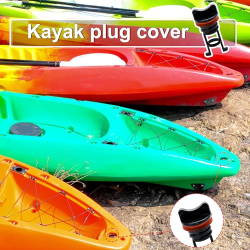 Kayak Drain Plugs - 4 Pack Nylon Boat Drain Plugs - Orange