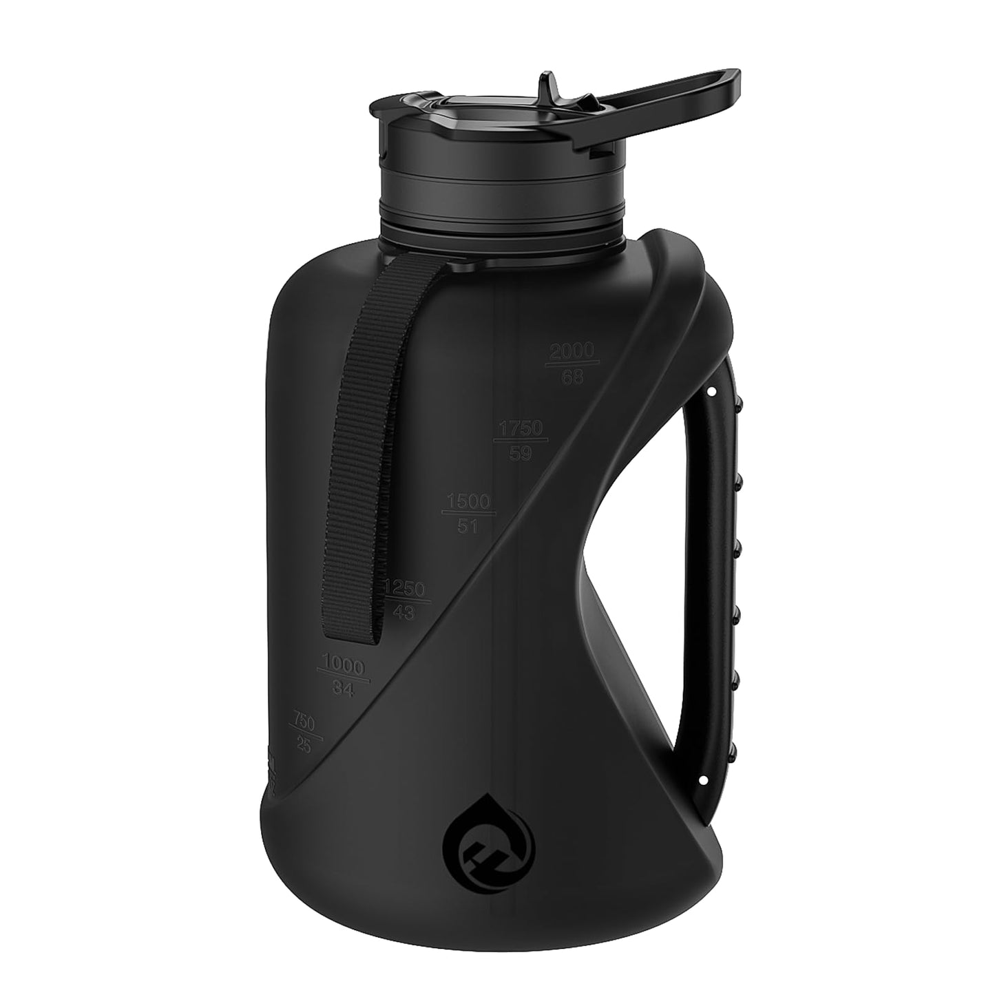 SZCXFLASK Half Gallon Water Bottle with 2-In-1 Straw Lid，Dishwasher Safe，Easy Clean，BPA-Free Plastic Water Bottle，Durable Solid No-Slip Handle for Gym，Work and Outdoor Sport
