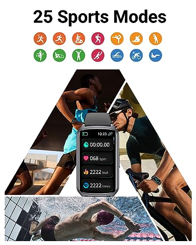 Health Fitness Tracker with Heart Rate, Blood Oxygen & Sleep - Spaceblack