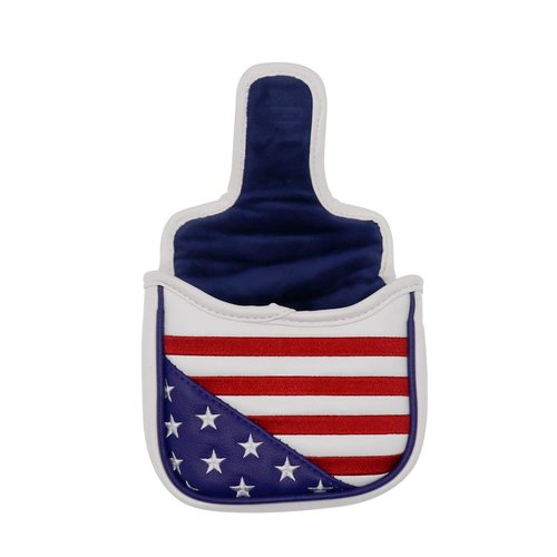 HISTAR Golf Square Putter Head Cover Magnetic Mallet Putter Cover with USA Stars Stripes for Scotty Cameron Odyssey Putter Cover