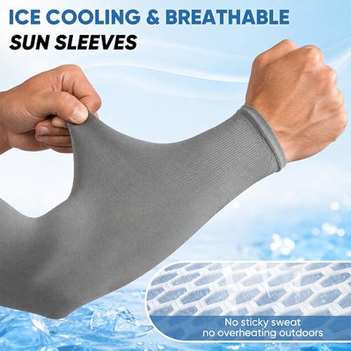 Bebila Arm Sleeves for Men Women, UV Sun Protection Cooling