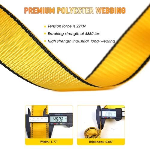 Safety Harness Fall Protection Kit with Shock Absorbing Lanyard, Roofing Work Harnesses Full Body Safety Harness for Construction (Yellow)