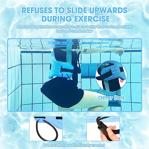 Swim Floating Belt with Fixing Straps - Regular Size Blue