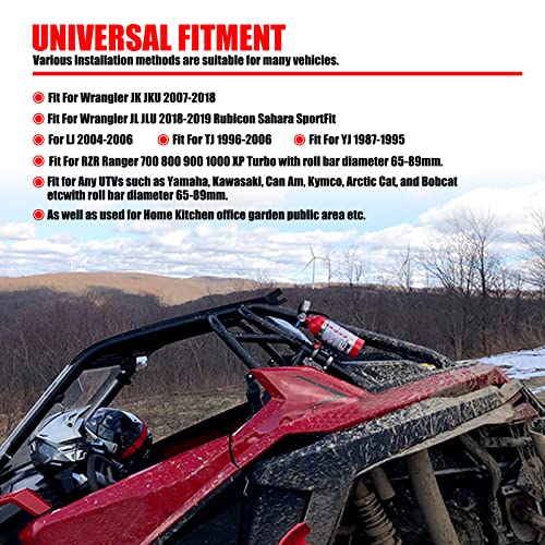 Goldfire Universal Vehicle Adjustable Quick Release Roll Bar Fire Extinguisher Mount Holder Brackets , Fire Extinguisher Mount for Car UTV