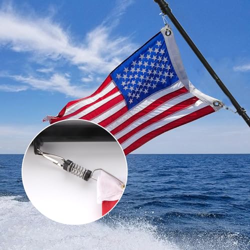 Fishing Flag Clips - 4 Pack Stainless Steel Marine Grade