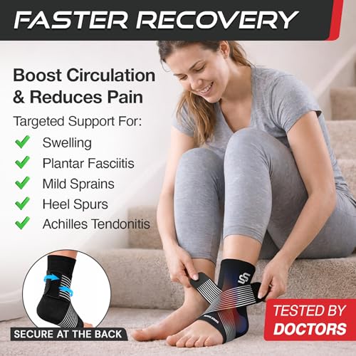 Adjustable Ankle Brace for Sprains & Plantar Fasciitis Relief
