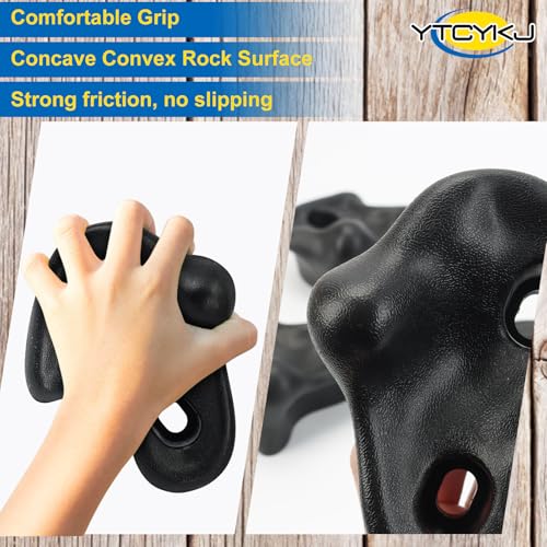 YTCYKJ 10PCS Large Rock Climbing Holds C for Indoor & Outdoor Climbing