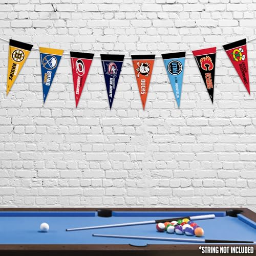 Mini NHL Hockey Pennant Set - 4" x 9" Felt Team Flags