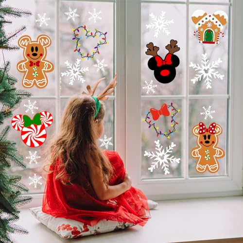 Gingerbread Christmas Window Clings - 9 Sheets Decorations