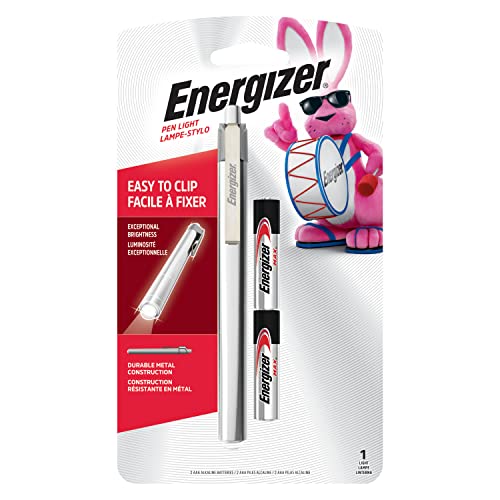 LED Pen Flashlight - Lightweight Aluminum Mini Torch - Silver