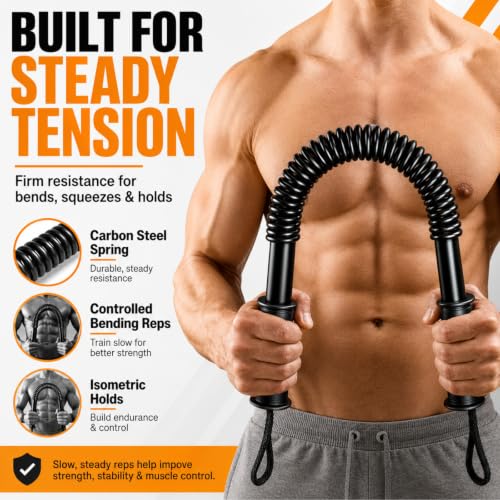 Power Twister Bar - Chest & Arm Exerciser with 20-66 lb Resistance