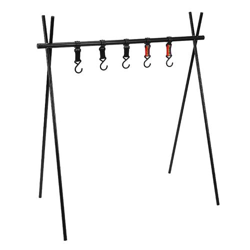 Alomejor Camping Hanging Rack, Lightweight Portable Tripod Storage Organizer, Outdoor Gear | for Hiking Backpacking Campers Enthusiasts