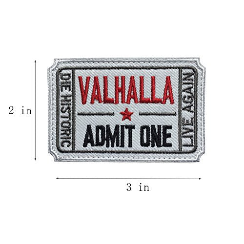 Ticket to Valhalla Tactical Morale Patch - Black & White