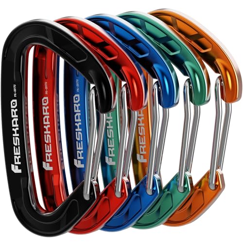 Nano Carabiner Clips - 5pcs Lightweight & Durable, Rainbow