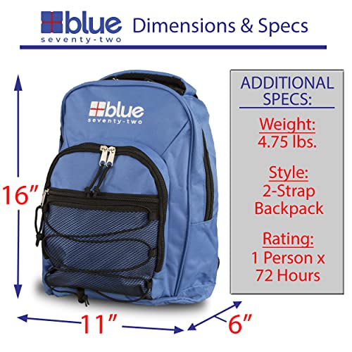 Blue Coolers 72-Hour Emergency Survival Backpack Kit for 1 Person - Pack of 1