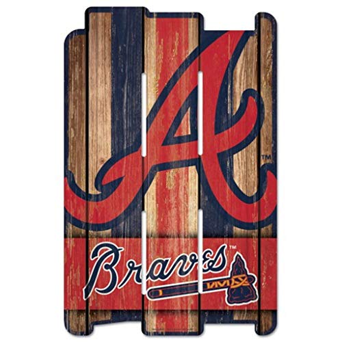 Atlanta Braves MLB Wood Fence Sign - Officially Licensed