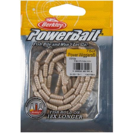 PowerBait Power Wigglers Soft Bait - White Fishing Bait