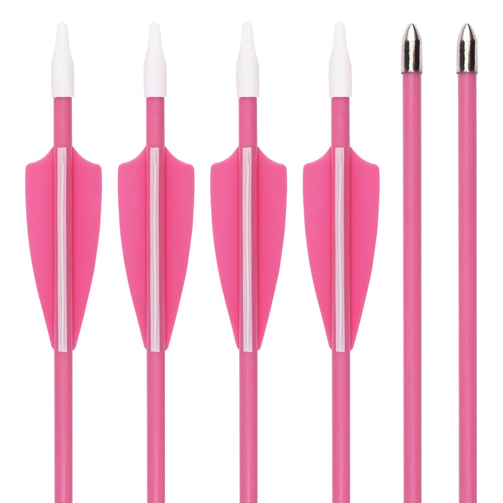 Archery Youth 24 26 28 Inch Fiberglass Archery Targeting Arrows for Youth Practise Recurvebow Compound Bow Shooting