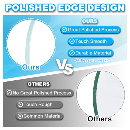 2" LED Glass Lens Replacement Set with Silicone Rings - 2 Pack